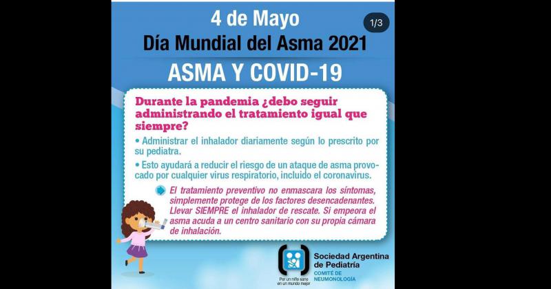A través de varias placas informativas la filial local de la SAP se expresó sobre el asma