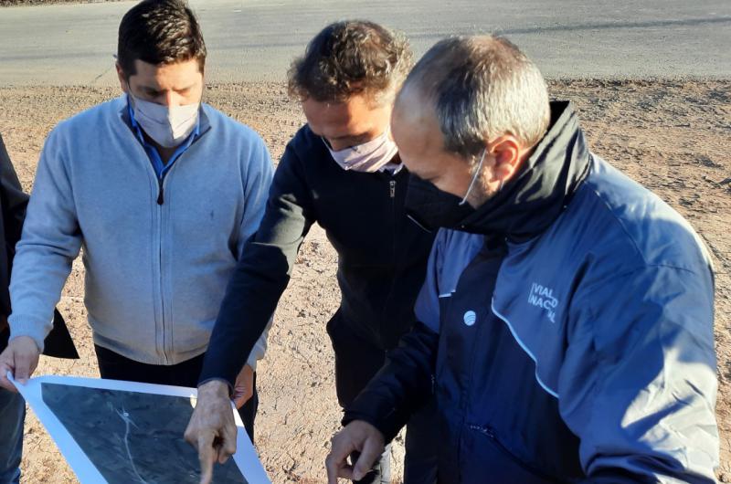 El diputado Bormioli junto al ministro Katopodis en la autopista