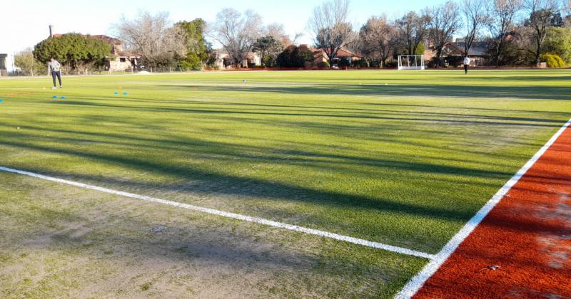Vista panor�mica de la nueva cancha de hockey de Sirio Libanés la segunda con piso sintético en Pergamino