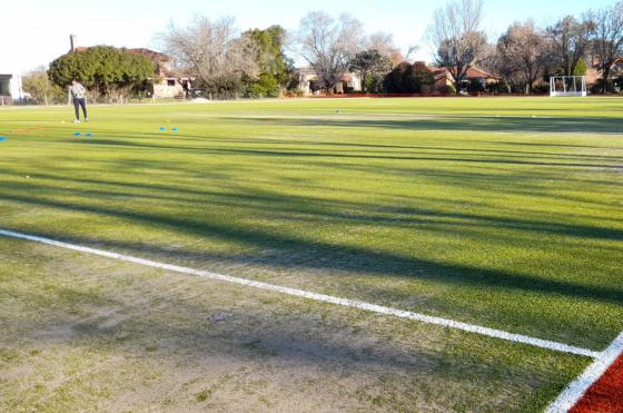 Vista panor�mica de la nueva cancha de hockey de Sirio Libanés la segunda con piso sintético en Pergamino