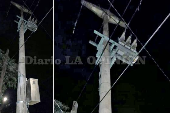 El transformador ubicado en el barrio Otero donde un sujeto no murió de milagro