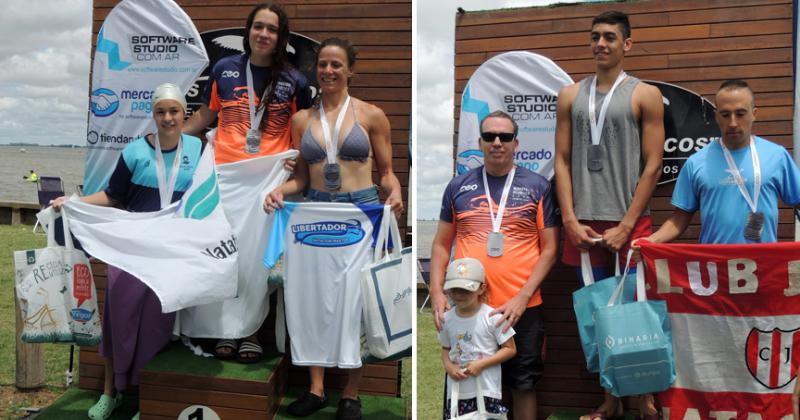 Donna Retrivi y Patricio DOttavio se subieron al podio en la Maratón Acu�tica 2021