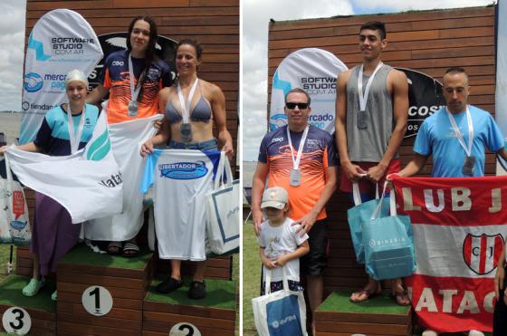 Donna Retrivi y Patricio DOttavio se subieron al podio en la Maratón Acu�tica 2021