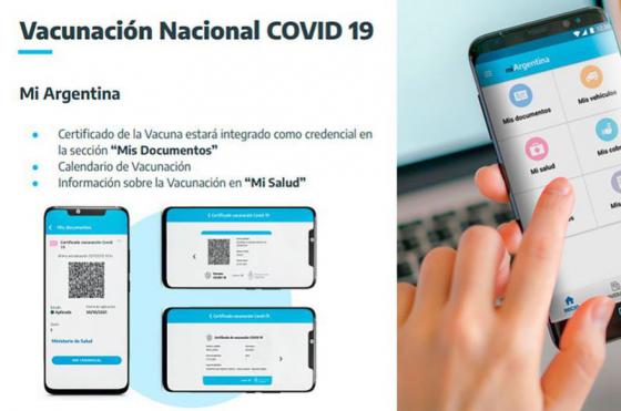 En Mi Argentina est� credencial digital internacional de vacunación contra el coronavirus