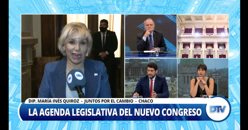 La diputada María Inés Quiroz de Juntos por el Cambio 