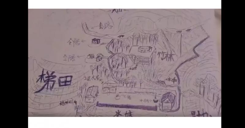 El dibujo de la aldea que posibilitó el reencuentro 