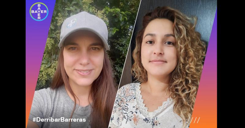 Silvina Osta y Daiana Alvez dos de las tantas mujeres que trabajan en Bayer