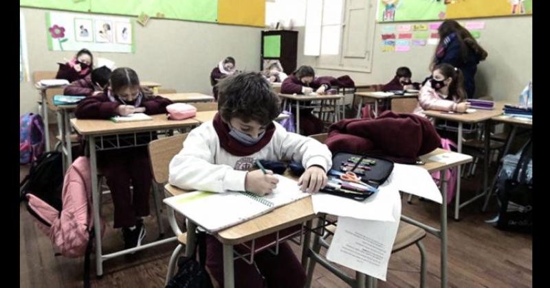 Un aula el año pasado en plena segunda ola de la pandemia
