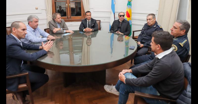 Las principales autoridades municipales de seguridad y de la Justicia se reunieron hoy
