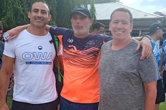 Daniel Russo Eduardo Calandri y Patricio DOttavio estuvieron el cierre de la temporada de aguas abiertas