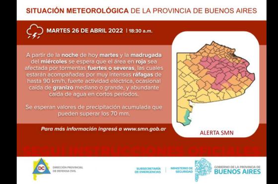 Dentro del �rea naranja se espera que los fenómenos sean de mayor intensidad que en el �rea amarilla