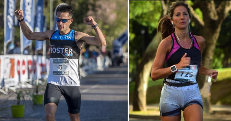 Luciano Dragi y Brenda Bernard encabezaron la legión de Pergamino en los 21K de Rosario