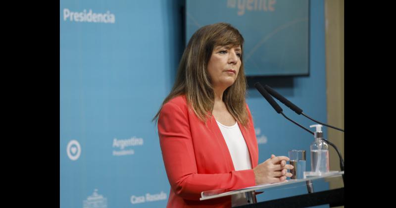 La portavoz presidencial Gabriela Cerruti