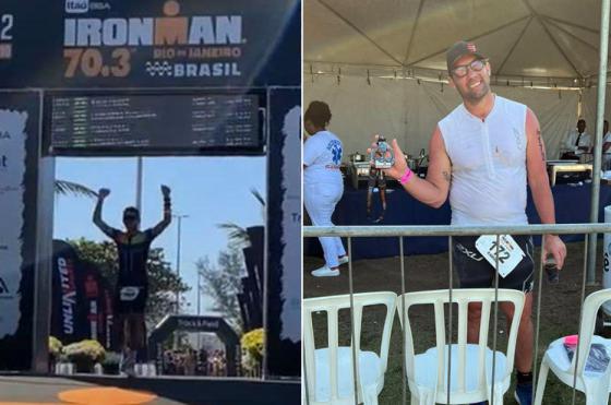 Juan Martín Digilio y Ramiro Cabrera fueron los embajadores del triatlón de Pergamino en Río de Janeiro