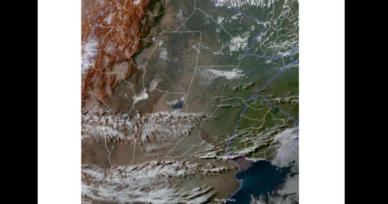 Imagen Geocolor del GOES-16 del 11 de agosto a las 16-40