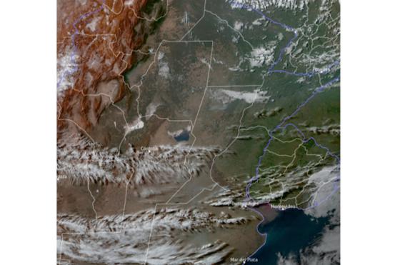 Imagen Geocolor del GOES-16 del 11 de agosto a las 16-40