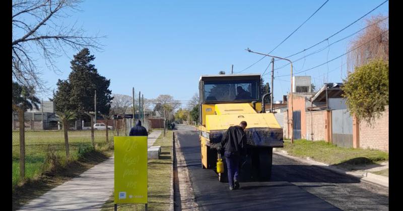 La maquinaria estuvo trabajando ayer en este sector de Pergamino