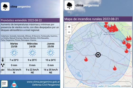 Para los próximos días se espera aumento de temperaturas mínimas y m�ximas También podría llegar humo de las islas