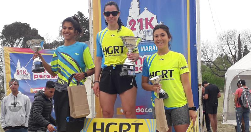 María Belén Elías Sonia García y Georgina Cagnoni tercera primera y segunda en los 10K