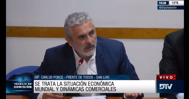 El vicepresidente primero de la Comisión de Agricultura y Ganadería diputado Carlos Ponce