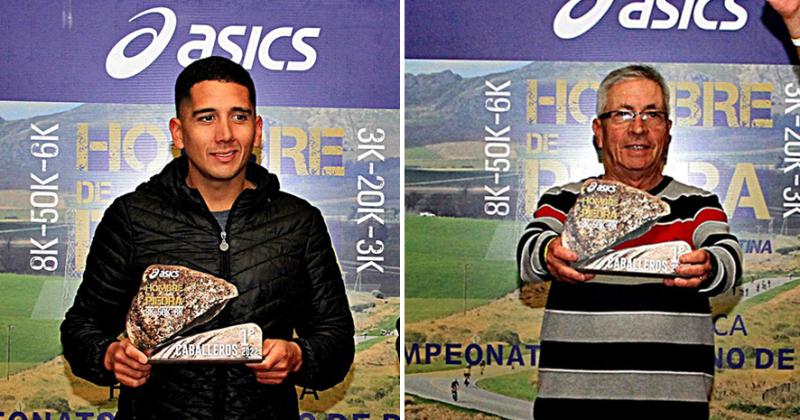 Juan Martín Digilio y Edgar Díaz en la premiación de la 24ª edición del Hombre de Piedra