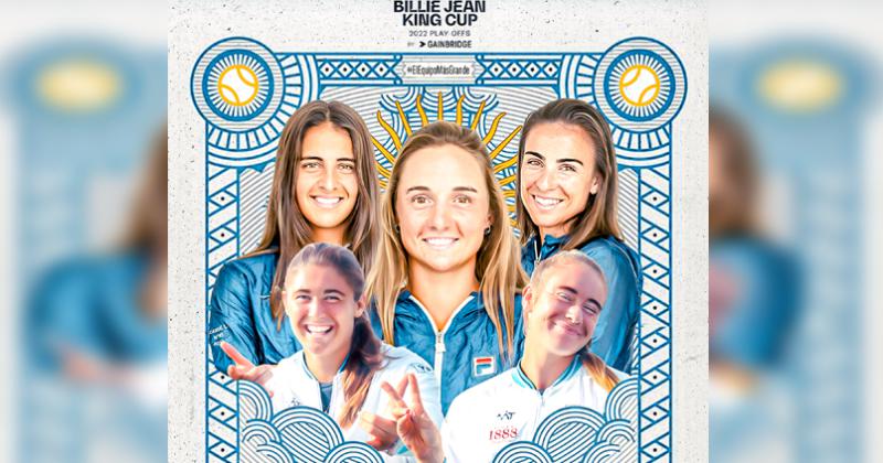 Julia Riera (abajo a la izquierda) en el flyer con el que la AAT anunció el equipo que en noviembre recibir� a Brasil