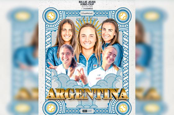 Julia Riera (abajo a la izquierda) en el flyer con el que la AAT anunció el equipo que en noviembre recibir� a Brasil