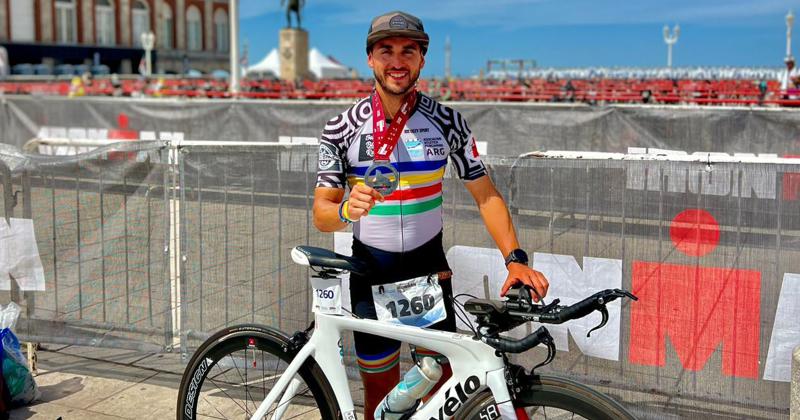 Lautaro Ponce participó de la distancia Medio Ironman