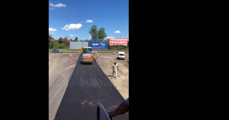 Por estos días las obras se desarrollan en la ruta a la altura del ingreso a la ciudad por avenida Almafuerte