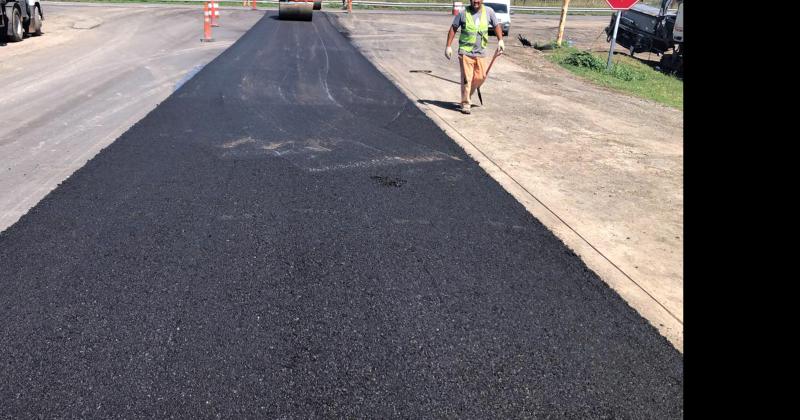 Por estos días las obras se desarrollan en la ruta a la altura del ingreso a la ciudad por avenida Almafuerte