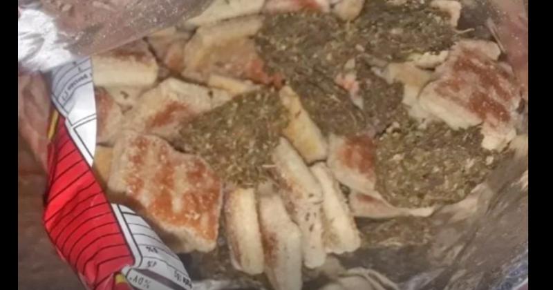 La marihuana se encontraba escondida entre los biscochitos