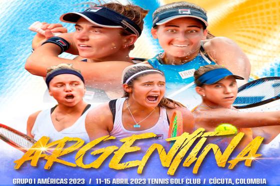 El flyer difundido por la AAT con las dos pergaminenses entre las integrantes de la selección