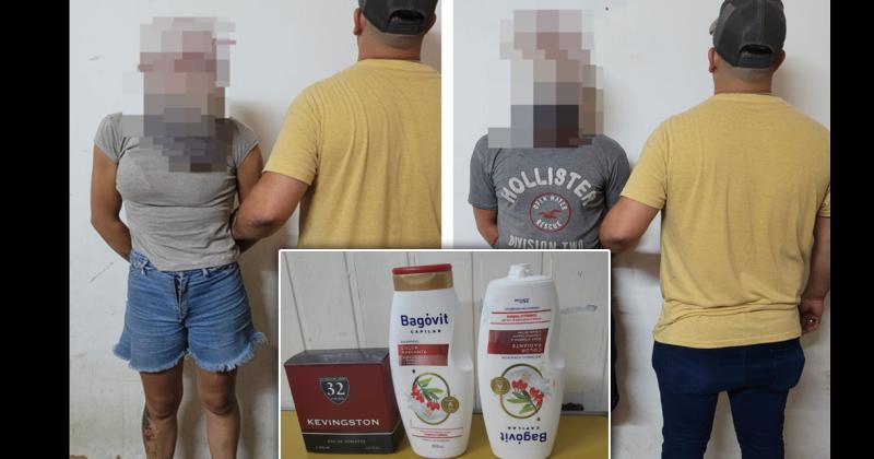 La pareja quedó detenida luego de ser encontrada culpable del robo de productos de higiene personal