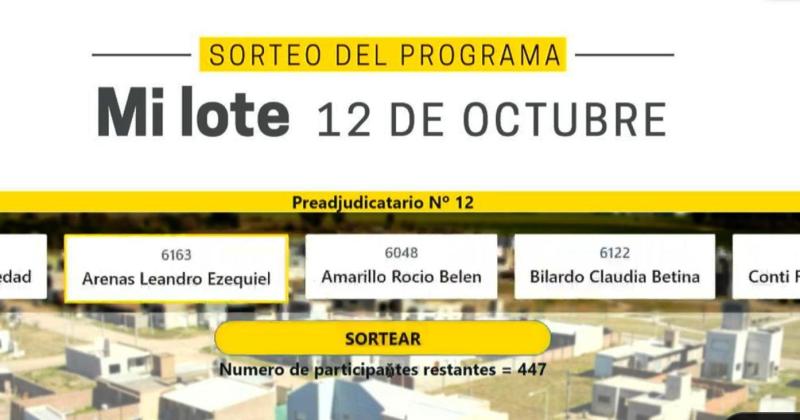 El sorteo se realizó ayer de manera virtual y los preadjudicatarios tienen tiempo hasta el 2 de junio para corroborar datos