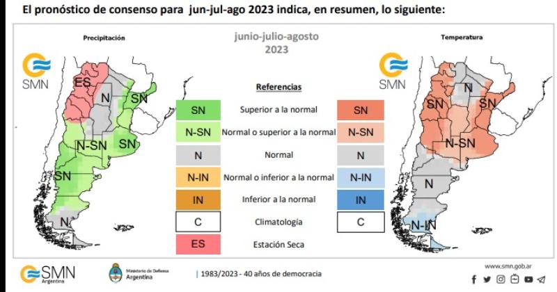 El SMN publicó su informe de pronóstico trimestral para los meses de junio julio y agosto