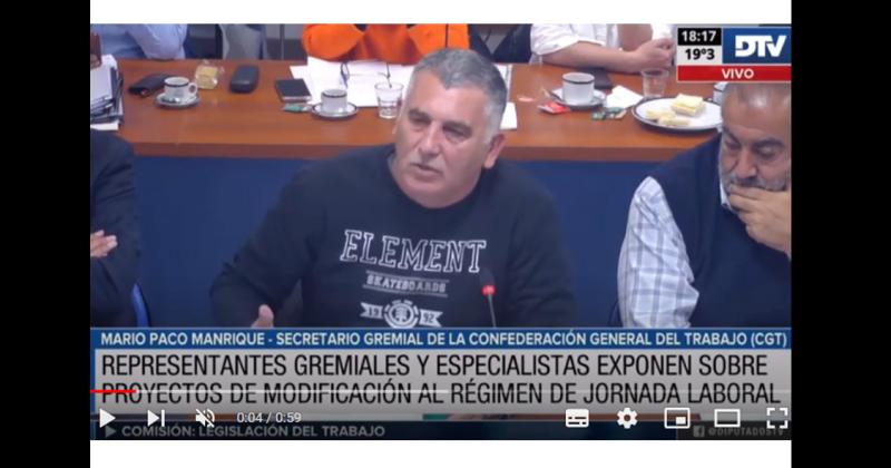 Mario Paco Manrique Secretario Gremial de la Confederación General del Trabajo (CGT)