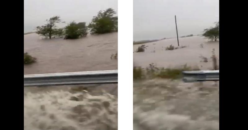 Abundante caída de agua en cercanías de Arroyo del Medio