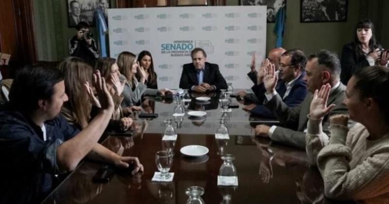 Juan Manuel Rico Zini presidiendo una reunión en el Senado