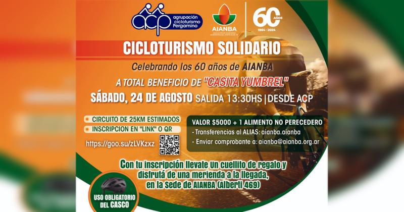 Cicloturismo solidario el proacuteximo saacutebado por el 60ordm aniversario de Aianba