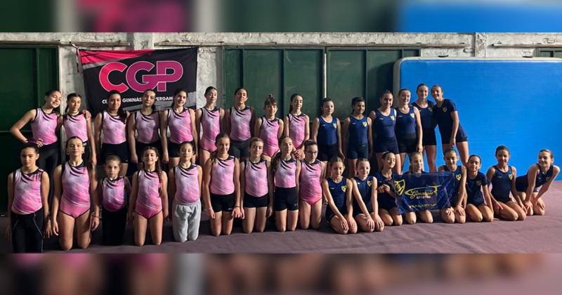 Las competidoras del Centro Gimn�stico Pergamino y del club Gimnasia y Esgrima que fueron parte de la Etapa Local