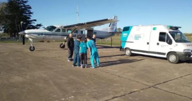 El vuelo sanitario transportó a un policía herido en un accidente de tr�nsito